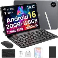DOOGEE Tab A9 Pro Android 16 Tablet with Keyboard, Gemini AI 20GB RAM+128GB(2TB) ROM Unisoc T310 10 inch Tablets 6580mAh Battery AI Camera|5G WiFi|Blu