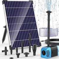 POPOSOAP Solar Water Pump 12W, Solar Water Fountain Pump with 160GPH Submersible Pond Pump Adjustable Flow for Solar Fountain, Pond, Fish Tank, Garden