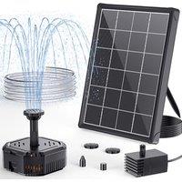 POPOSOAP 4W Solar Water Fountain with Filter Kit, Creates Beautiful Water Features & Cleans Water, Solar Water Pump for Bird Bath, Fish Tank, Small Po