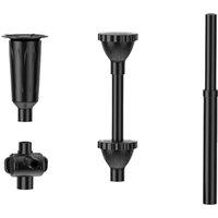 POPOSOAP Water Fountain Nozzle Kit, 4 Spray Patterns, Adjustable Water Flow, Universal Fit for 0.70.75 Inch Outlet Submersible Pond Water Pumps (60