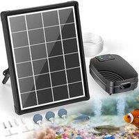 POPOSOAP 4W Solar Pond Aerator, Solar Air Pump for Pond with 2200 mAh Battery Backup, 3 Modes & Separated Solar Panel for Small Outdoor Pond Fish Tank