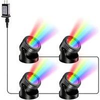 POPOSOAP RGB Underwater Pond Lights with Timer, 20 Colors Dimmable Submersible Led Fountain Lights with IP68 Waterproof, Support Remote Control for Ou