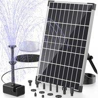 POPOSOAP Solar Pond Pump, 12W Solar Fountain with 4200 mAh Battery Backup, Day and Night Working Mode, Decorative Water Fountain for Garden Pond, Easy