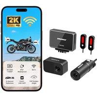 INNOVV RC6 Motorcycle Camera and Blind Spot System with Motorcycle Dash Cam Front and Rear 2K+1080P and Motor Blind Spot System with Voice and Indicat