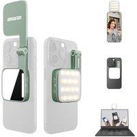amaran Go Mini Phone Light, Magnetic LED with Dual Mirror Light, Adjustable 2700K-6500K CCT, 10 Lighting Effects, USB-C Fast Charging, Soft & Accurate