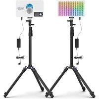 amaran Pano 60c 2-Light Kit 60W RGBWW Full-Color Panel Light Set, 22,220 Lux @ 0.5m, USB-C PD Powered, Includes Softboxes, Grids, Diffusers, Stands &