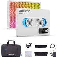 amaran Pano 120c Kit 120W RGBWW Full-Color Panel Light, Up to 13,490 Lux @ 1m, USBC PD & 150W DC Powered, Includes Softbox, Grid, Diffuser, Carryin
