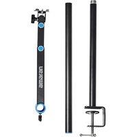 amaran Verge Desk Clamp Stand Fully Adjustable 360 Swing Arm Desk Mount with 1m Vertical Height Adjustment, Pan & Tilt Control, and Cable Manage