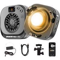 amaran Halo 60x 63W Bi-Color COB Video Light, Ultra-Compact Bowens Mount, 3,270 Lux @1m, USB-C PD, DMX & App Control, CRI 96+, TLCI 97+, 9 FX for Cont