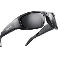 OHO Ultra-Thin Lightweight Sports Camera Sunglasses, 24MP Camera, 1080P Video, Record-While-Charging, Water Resistant UV400 Lens Black FrameBlack