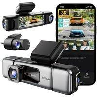BOTSLAB 3K 4 Channel Dash Cam, 3K/4K Front and 3 * 1080p Car Camera Left Right Rear with 560Wide Angle, 24/7 Parking Mode, Built-in 5.8GHz WiFi and