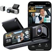 BOTSLAB Dash Cam Front Inside 4K+1080P Dual, Car Camera with 3.18" IPS Touchscreen, Super Night Vision, App & Voice Control, 5.8 GHz Wi-Fi Dash Cam, G