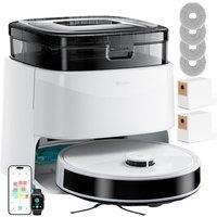 Lefant M3 Robot Vacuum Cleaner with Mop, Self-Emptying All-in-One Station, 12,000Pa Suction, dToF Laser Navigation, Dual-Spin Mops, 45C Hot Water Au