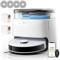 Lefant M3 Robot Vacuum Cleaner with Mop, 12,000Pa Suction, All-in-One Station Self-Emptying, dToF Laser Navigation, Dual-Spin Mops, 45C Hot Water Au