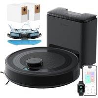 Lefant M2 Plus Robot Vacuum and Mop with Self-Emptying Base, 6000Pa Suction, 75-Day Hands-Free, dToF Laser Navigation, PSD Avoidance, WiFi 2.4G/5G, Ap