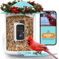 NETVUE by Birdfy Smart Bird Feeder with 2K AI Camera, Auto Capture Videos & Motion Detection, Live Steam, Wireless Wildbird Watching, for Outdoor Back