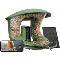 Birdfy Upgraded Bird Feeder Camera, Bird Watching Camera: Auto Identify, Notify, Capture Video, Permanent Store Fun Clips, Solar Powered & Wireless Sm
