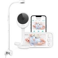 NETVUE Baby Monitor Camera, Baby Monitor with Camera and Audio, with Cry Detection, 5" Display, 2-Way Talk, 4 in 1 Holder, Smart Phone App 3000mAh