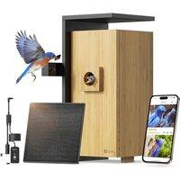 Birdfy Smart Bird Box with Camera 2025 New Version, 1080P Dual-Cam, Remote Control AI & Solar Powered, Bird Houses for Garden, Wireless Outdoor Watch