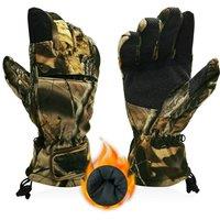 Intra-FIT Camo Hunting Gloves for Men, Camouflage Cold Weather Gloves, Insulated, Water Repellent, Winter Outdoor Gloves