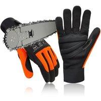 Intra-FIT Chainsaw Gloves Saw Protectionon on Left Hand Back, Cut-resistance Gloves EN ISO 11393-4, CLASS 1, EN 388: 4122X