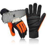 Intra-FIT Chainsaw Gloves Saw Protectionon on Left Hand Back, Cut-resistance Gloves EN ISO 11393-4, CLASS 1, EN 388: 4122X