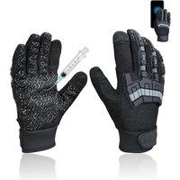 Needle Puncture & Thorn Proof Gloves, ANSI A9, with Impact Protection, Flexible and Breathable Work Gloves for Men Size XL XL With impact protection