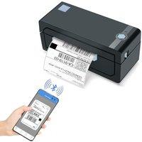 JADENS Bluetooth Thermal Label Printer, 4x6 Shipping Label Printer, 50 Labels Included, Compatible with Android, iPhone, Windows & Mac, Widely Used fo