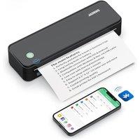 JADENS Bluetooth Thermal Printer, Support 210x297mm A4 Size, Portable Printer, Inkless Printer Compatible with iOS, Android, Mobile Printer for Home,