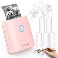 JADENS Inkless Bluetooth Pocket Thermal Printer sticker printer pink