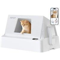 PETKIT Purobot Crystal Self Cleaning Cat Litter Tray with Cover, Automatic Cat Litter Tray Non-Clumping for Multi-Cat, Smart Health Monitoring & AI Ca