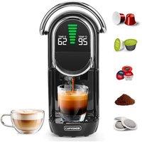 Magician1 Mini Multi-Capsule Coffee Machine 5-in-1 for Nespresso, Dolce Gusto, Starbucks, ESE 44mm Pods, A Modo Mio and Ground Coffee, 20Bars, 1450W,