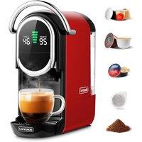 Magician1 Mini 5in1 Pod Coffee Machines for Nespresso OL, Dolce Gusto, Lavazza A Modo Mio Capsule, ESE 44 Pads and Espresso Ground Coffee, 20 bars, 14
