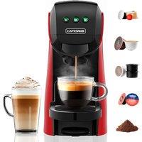 Warriors1 5 in 1 Pod Coffee Machines for Nespresso Original, Dolce Gusto, Lavazza A Modo Mio, Espresso Point Capsule and Ground Coffee, 20Bar, 0.8L, A