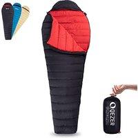 Ultralight Sleeping Bag for Adults,only 780g Backpacking Sleeping Bag Filled 600+FP Duck Down 5C 15C for Camping,and Hiking,Warehouse Outdoor Blac