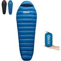 Down Sleeping Bag,650FP-RDS,Only 820 g, Lightweight Sleeping Bag, Small Pack Size for 3 Seasons, Camping, Trekking and Hiking