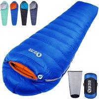 Down Sleeping Bag 4 Season, Lightweight Winter Sleeping Bag 0 Degree to -12 Degree for Adults and Kid Camping, Hiking and Backpacking Outdoor Filled 6