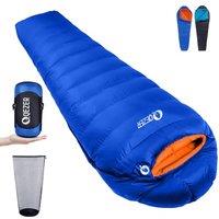 Down Sleeping Bag 4 Season, Lightweight Winter Sleeping Bag 0 Degree to -12 Degree for Adults and Kid Camping, Hiking and Backpacking Outdoor Filled 6