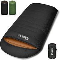 XXL Down Sleeping Bag,230cm x 100 cm Extra Large Sleeping Bag Lightweight and Warm for 3~4 Seasons Adults Outdoor Camping, Hiking and Backpacking Blac