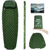 Ultralight Sleeping Mat with Seperate Pillow, only 500g Lightweight and Compact Sleeping Pad for Outdoor Backpacking, Hiking and Traveling (Green)