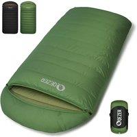 XXL Down Sleeping Bag,230cm x 100 cm Extra Large Sleeping Bag Lightweight and Warm for 3~4 Seasons Adults Outdoor Camping, Hiking and Backpacking Gree