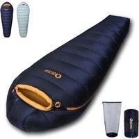Down Sleeping Bag [620FP-RDS], sleeping bags for adults features a graphene antistatic lining for superior warmth, suitable for camping, hiking, backp