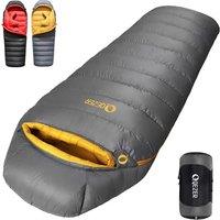 Down Sleeping Bag for Adults (620FP-RDS)-Graphene antistatic material,0 degree ultralight sleeping bag with packing bag, suitable for hiking, camping,