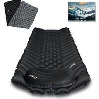 Ultralight Sleeping Mat with Seperate Pillow, only 500g Lightweight and Compact Sleeping Pad for Outdoor Backpacking, Hiking and Traveling (Black)