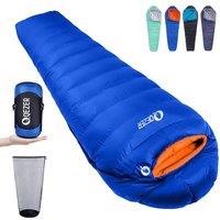 Down Sleeping Bag 4 Season, Lightweight Winter Sleeping Bag 0 Degree to -12 Degree for Adults and Kid Camping, Hiking and Backpacking Outdoor Filled 6