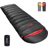 Down Sleeping Bag for Adults (620FP-RDS)-Graphene antistatic material,0 degree ultralight sleeping bag with packing bag, suitable for hiking, camping,