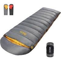 Down Sleeping Bag for Adults (620FP-RDS)-Graphene antistatic material,0 degree ultralight sleeping bag with packing bag, suitable for hiking, camping,