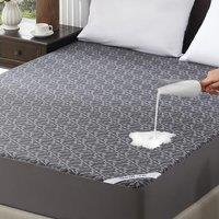 BEDLORE Waterproof Double Mattress Protector, Soft Breathable Natural Bamboo Fiber, Noiseless & Hypoallergenic, Deep Pocket Mattress Cover (Gray)