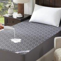 BEDLORE Single mattress Protector waterproof, Soft Breathable Natural Bamboo Fiber, Noiseless & Hypoallergenic, Deep Pocket Mattress Cover (Gray)