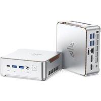 NiPoGi Pinova P2 Mini PC Windows 11 Pro AMD Ryzen 4300U(eats N150,up to 3.7GHz) 8GB RAM 256GB SSD Mini PC MD Radeon Graphics 4K Triple Display HDMI/